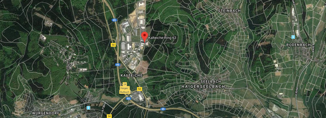 Google Maps Routenplaner: Kalteiche-Ring 63, D-35708 Haiger - WMI Werkzeugmaschinen GmbH